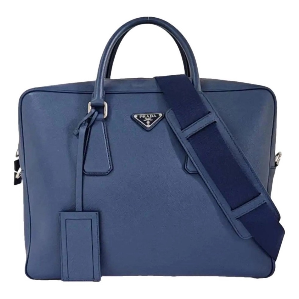 Prada Midnight Blue Leather Briefcase